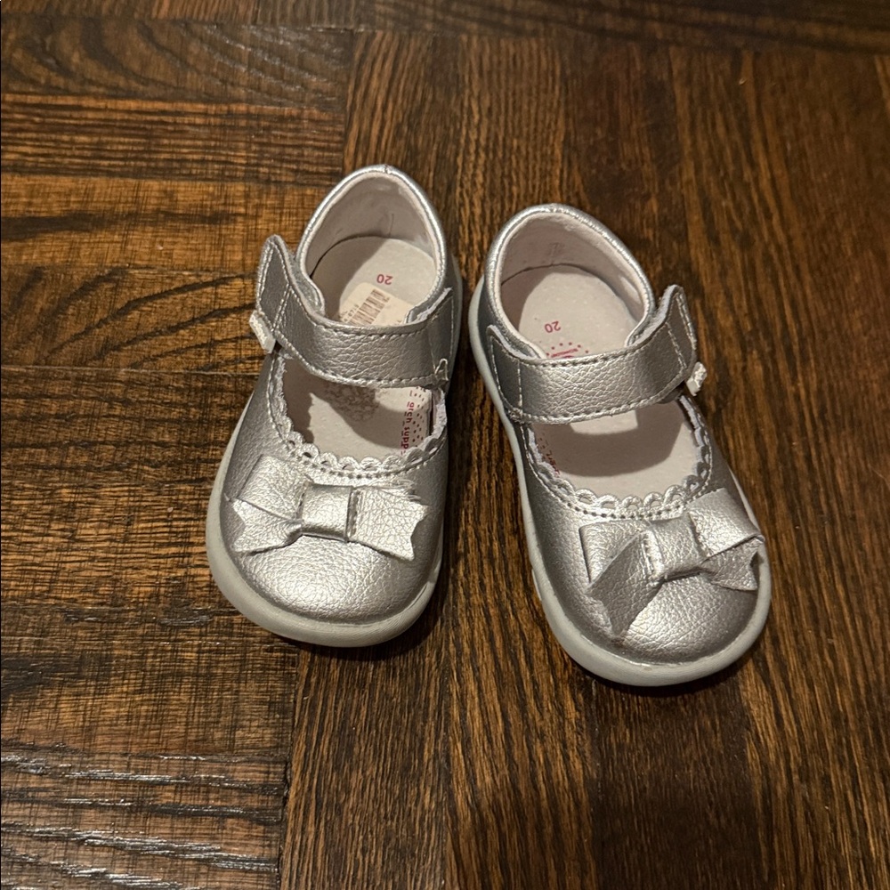 2x35 pediped Silver Dress Shoes for Kids